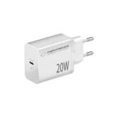 USB punjač Type-C fast charger, QUICK POWER CHARGER 20W USB-C PD, WHITE, EZC104W