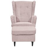 MID.YOU FOTELJ Z OPORO ZA GLAVO, roza tekstil | Shoptok.si