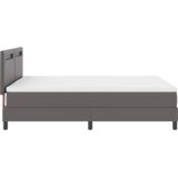 Box Okvir postelje z vzmetnico Siva 140 x 200 cm Umetna koža, (5000022692) | Shoptok.si