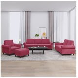 vidaXL 4-dijelni set sofa s jastucima crvena boja vina baršunasti | shoptok.hr