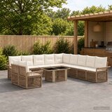  Sjedeća garnitura za vrt 12 kom. i krem bijela poliratan 100 x 55 x 73 cm | shoptok.hr