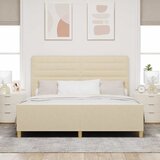 Krevetna konstrukcija s uzglavljem Krema 180 x 200 cm tkanina | shoptok.hr