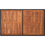 In 7-dijelni vrtni blagovaonski set poliratan i bagremovo drvo crni | shoptok.hr