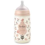 Suavinex Birdies Anticolic Baby Bottle steklenička za dojenčke Pink 270 ml | Shoptok.si