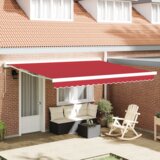 vidaXL Tkanina za zamjenu suncobrana za okvir 4x3 m Crvena | shoptok.hr
