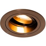QAZQA Smart Inbouwspot donkerbrons rond draai en kantelbaar incl. Wifi GU10 50mm - Chuck u