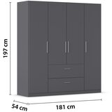 home24 OMARA S KLASIČNIMI VRATI, siva | Shoptok.si