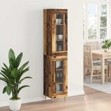  Highboard 2 pcs Staro drvo Stakl | shoptok.hr