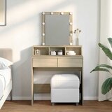  Toaletni stolić s LED svjetlima boja hrasta 80 x 41 x 144,5 cm | shoptok.hr
