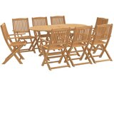  9-dijelni vrtni blagovaonski set od masivnog bagremovog drva | shoptok.hr