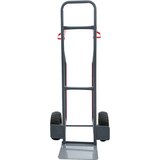eurokraft basic jeklen voziček za prevoz vreč, z drsnimi sanmi, nosilnost 150 kg, kolo, odporno proti predrtju | Shoptok.si
