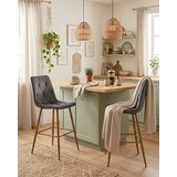 Libra stolica - tamnosivi baršun / noge od hrasta x 3 | shoptok.hr