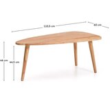 Kave Home Klubska mizica iz masivne akacije v naravni barvi 60x110,5 cm Duvani – | Shoptok.si
