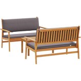 vidaXL Vanjski kauč i set stolića Set od 3 Prirodno drvo akacije | shoptok.hr