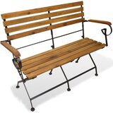 vidaXL Zložljiva vrtna klop 112 cm trden akacijev les Cene
