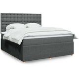 vidaXL Okvir kreveta s oprugama i madrac svjetlosivi 180x200cm tkanina | shoptok.hr