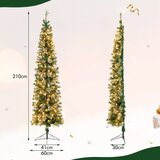 Costway Umetno drevesce z LED-osvetlitvijo, 210 cm, (5000502997) | Shoptok.si