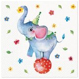  Serviete za dekupažo - Circus Elephant - 1 kos RABLJENO Cene