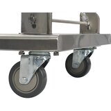 Kolica s platformom srebrna 82 x 53 x 86 od nehrđajućeg čelika | shoptok.hr