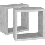 Stenske police kockaste 2 kosa betonsko sive 30x15x30 cm, (20915703) | Shoptok.si