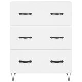  Visoka komoda bijela 69,5x34x180 cm konstruirano drvo Slike