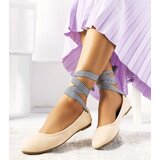 Gemre Beige ballet flats with a bow Acro | Shoptok.si