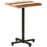 Bistro stol četvrtasti 50 x 50 x 75 cm masivno obnovljeno drvo | shoptok.hr