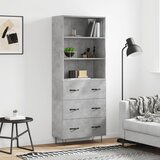 The Living Store Visoka komoda betonsko siva 69,5x34x180 cm inženirski les - Visoka Omarica, (21429203) Cene