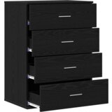 vidaXL Strani šal Črni hrast 60 x 39 x 80 cm Konstruiran les | Shoptok.si