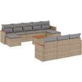  11-dijelni set vrtnih sofa s jastucima bež od poliratana | shoptok.hr