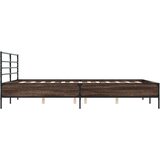  Okvir za krevet smeđi hrast 150x200cm konstruirano drvo i metal | shoptok.hr