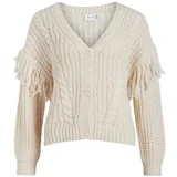 Vila Aksina Cardigan L/S - White Sand Bež