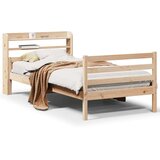vidaXL Okvir kreveta s uzglavljem 90 x 200 cm od masivne borovine | shoptok.hr