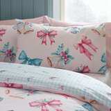 Catherine Lansfield Rožnata posteljnina za zakonsko posteljo 200x200 cm Bows And Bells – | Shoptok.si