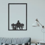 Atelier Del Sofa zidna dekoracija Bench, 45x65 cm 2 mm, Crna Cene