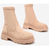 Resti Women's eco-suede boots in beige Classy Girl | ePonuda.com
