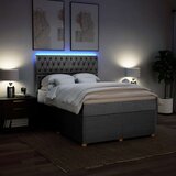  Krevet box spring s madracem svjetlosiva 160x200 cm tkanina | shoptok.hr