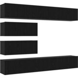  Set TV komoda Zidne 6 pcs Crni hrast Konstruirano drvo | shoptok.hr