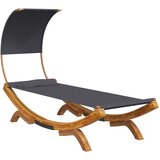 The Living Store Zunanja postelja s streho 100x200x126 cm trden les antracit - Zunanja Postelja, (21779652) | Shoptok.si