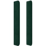  Uzglavlje s ušima tamnozeleno 83x16x118/128 cm baršunasto | shoptok.hr