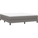  Box spring postelja z vzmetnico temno siva 180x200 cm blago, (20725022) | Shoptok.si