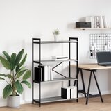 vidaXL Knjižna omara Siva sonoma 80 x 30 x 118 cm Konstruiran les Cene