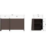WOOOD Tamno smeđa TV komoda u dekoru jasena 102x53x44 cm Brock – | shoptok.hr