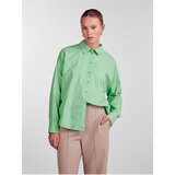 Pieces Light Green Ladies Shirt Tanne - Women Cene