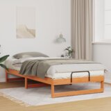  Krevetna konstrukcija s ručkama Smeđa 100 x 210 cm | shoptok.hr