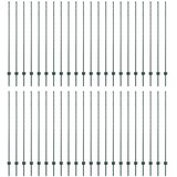  Stup za ogradu 44 pcs Zelena 200 cm Čelik | shoptok.hr