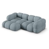 Cosmopolitan Design Svetlo modra kotna sedežna garnitura (levi kot/z ležalnikom) Loretto – | Shoptok.si
