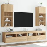 vidaXL TV omarica z LED lučkami 2 kosa sonoma hrast 40,5x30x90 cm | Shoptok.si