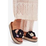 Boto Women's Sandals With Flowers Platform With Braiding Black Zenvanis | ePonuda.com
