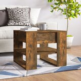 The Living Store Klubska mizica dimljeni hrast 55,5x55x45 cm konstruiran les - Klubska Mizica, (21574974) | Shoptok.si